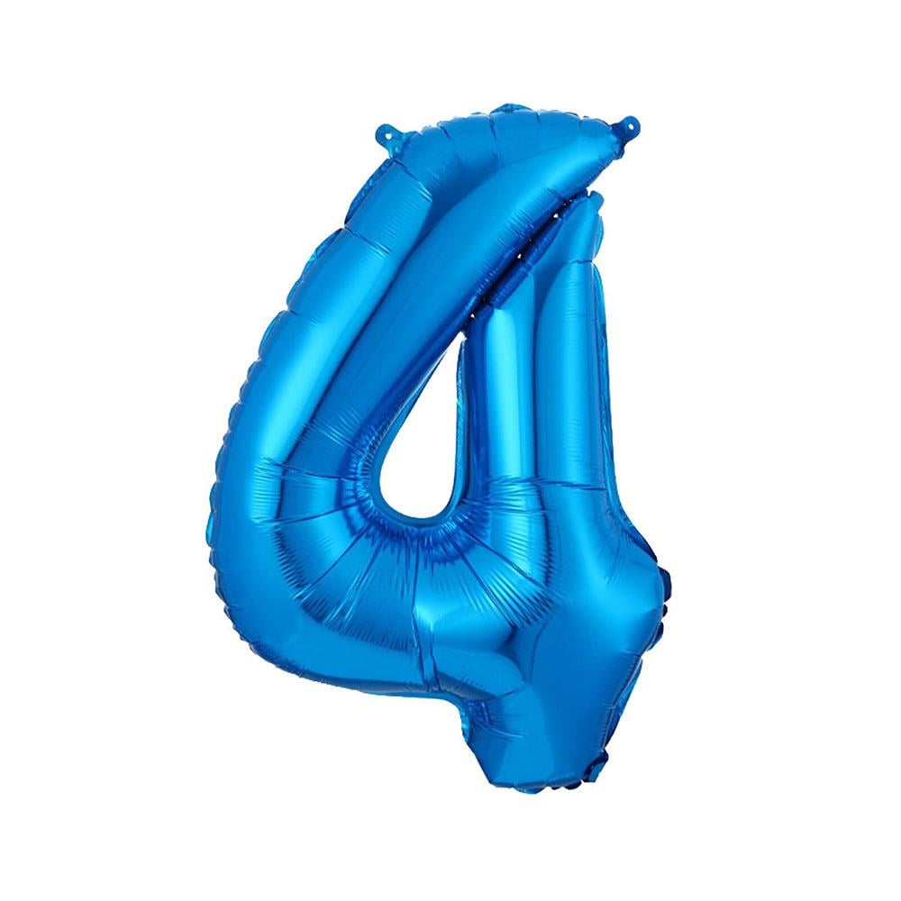 4 Rakam Mavi Folyo Balon 70 cm