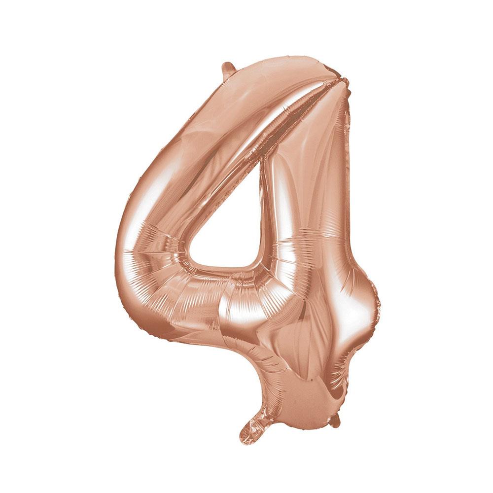 4 Rakam Rose Gold Folyo Balon 40 cm
