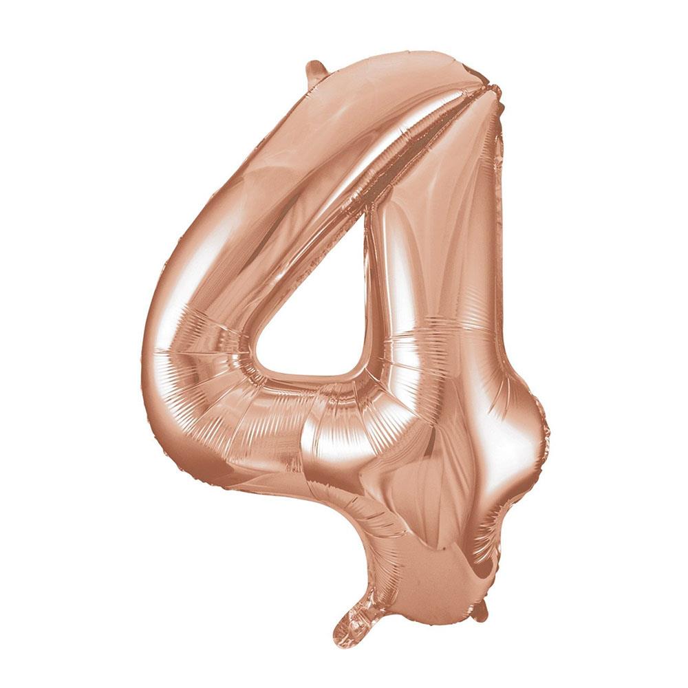 4 Rakam Rose Gold Folyo Balon 70 cm