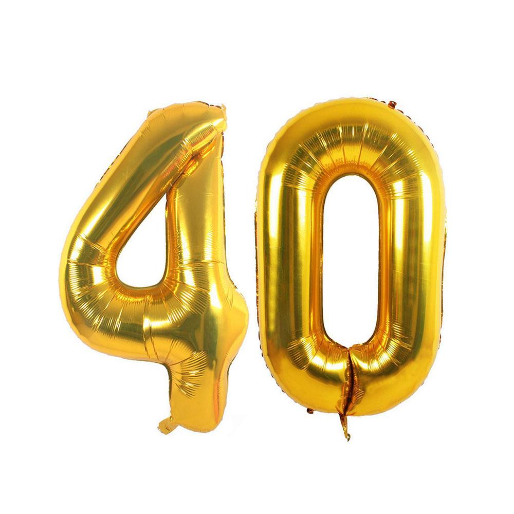 40.Yaş Folyo Balon Seti Altın 70 cm