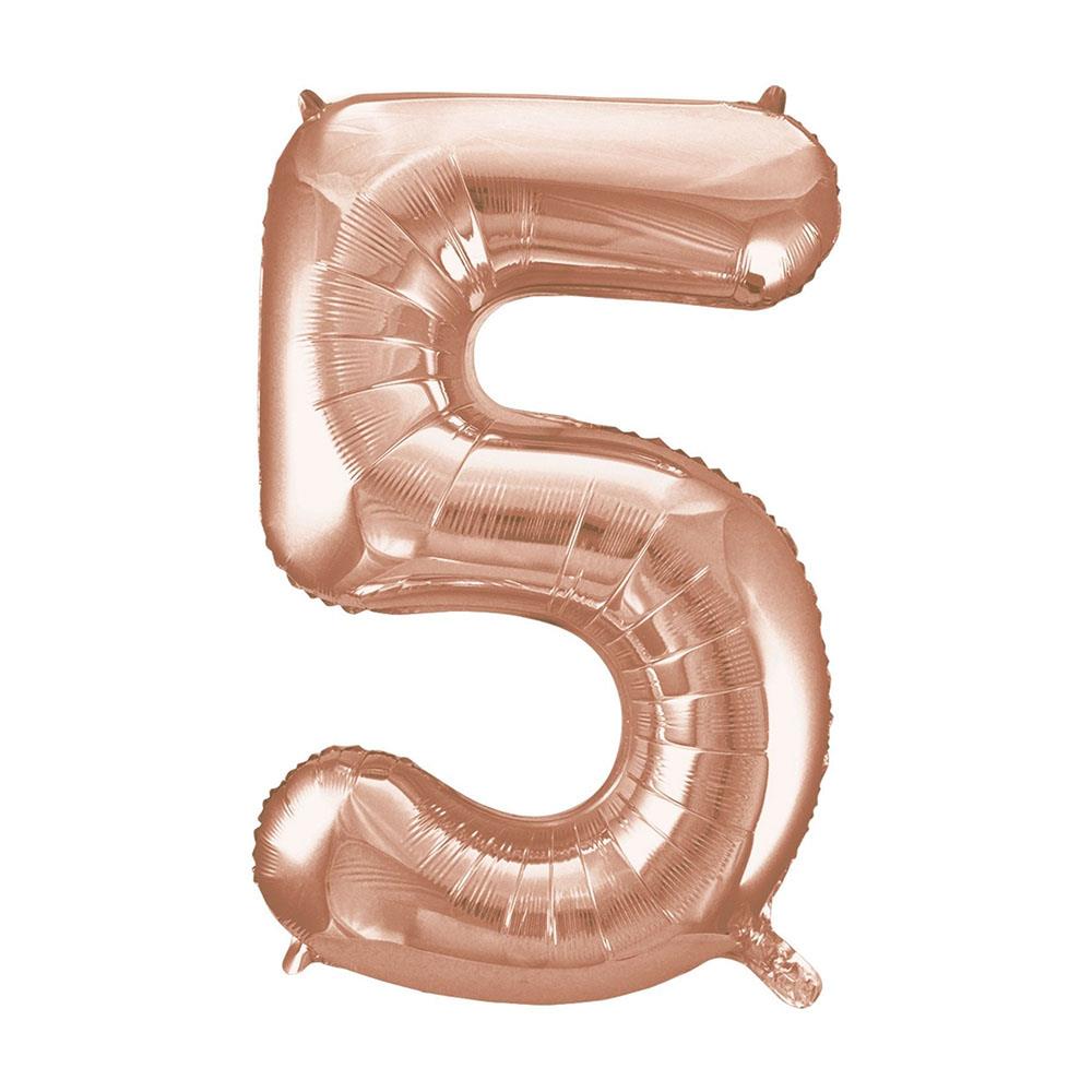 5 Rakam Rose Gold Folyo Balon 70 cm