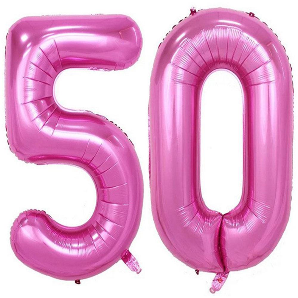 50.Yaş Folyo Balon Seti Pembe 100 cm