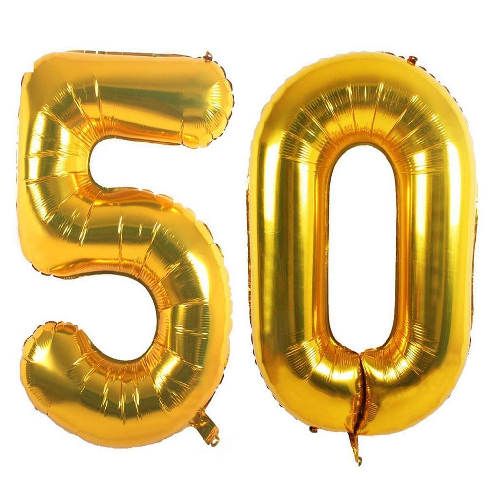 50.Yaş Folyo Balon Seti Altın 100 cm