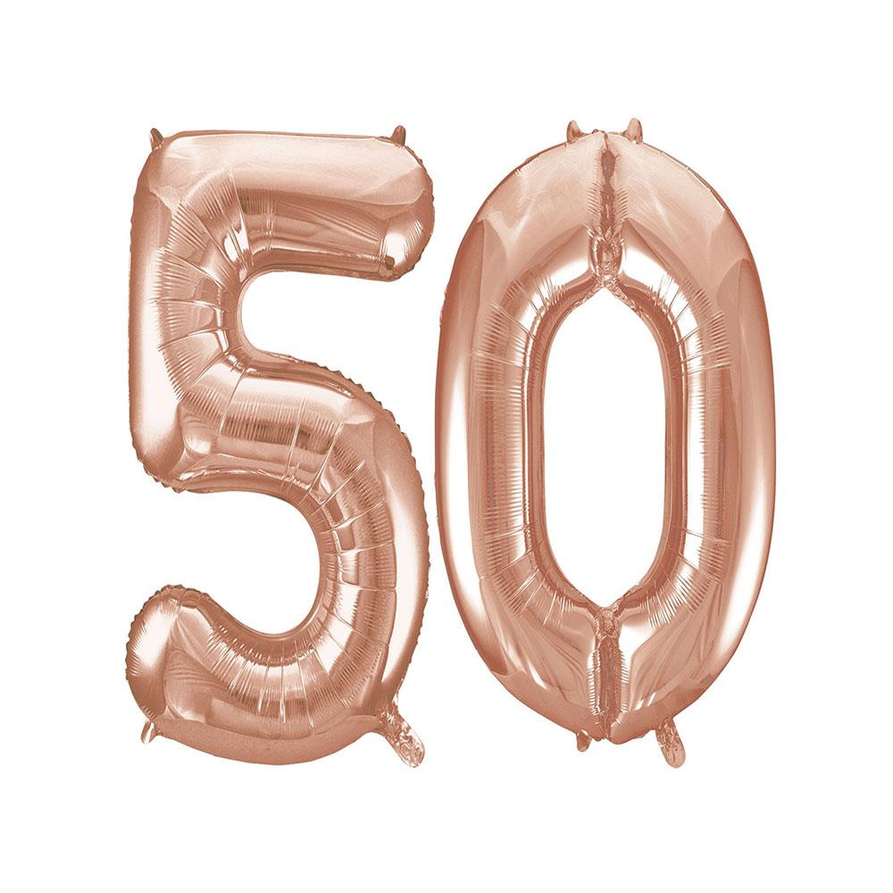 50.Yaş Folyo Balon Seti Rose Gold 40 cm