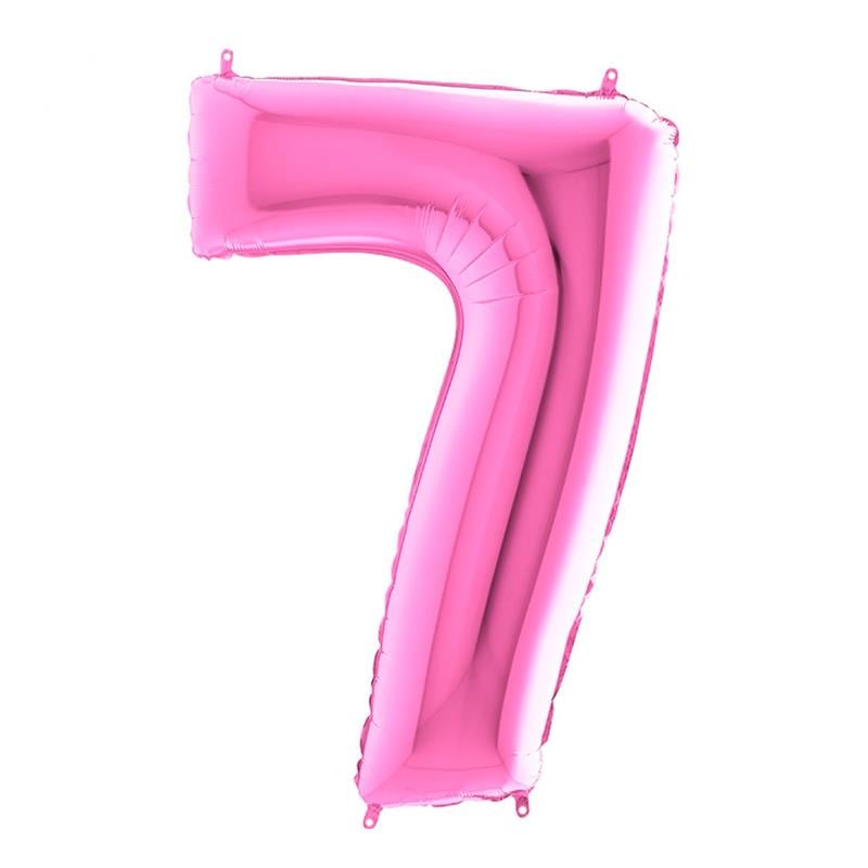7 Rakam Grabo Fuşya Folyo Balon 102 cm
