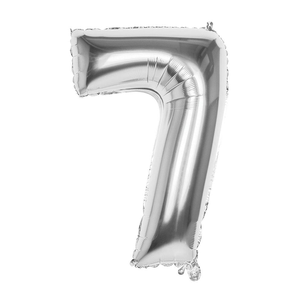 7 Rakam Gümüş Folyo Balon 70 cm