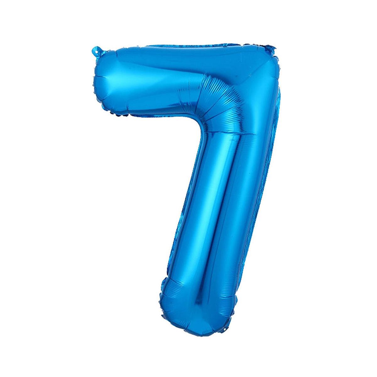 7 Rakam Mavi Folyo Balon 40 cm