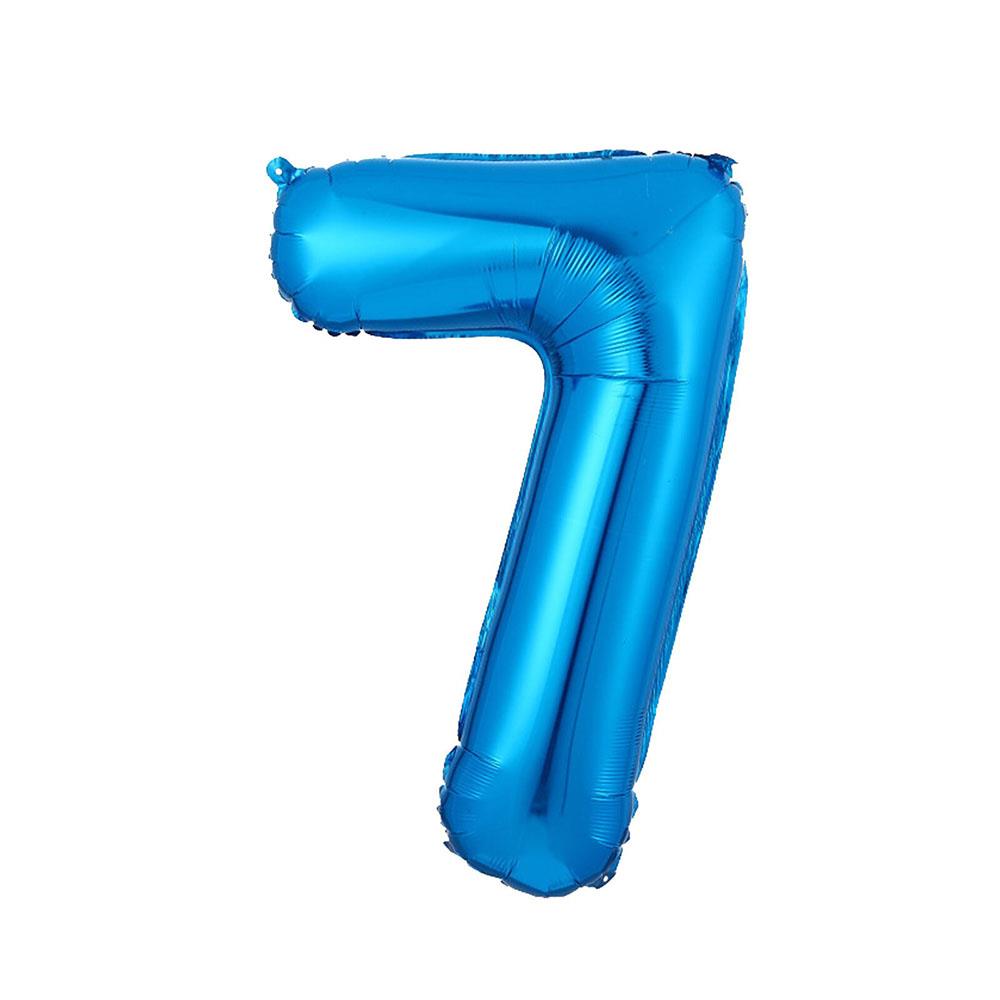 7 Rakam Mavi Folyo Balon 70 cm