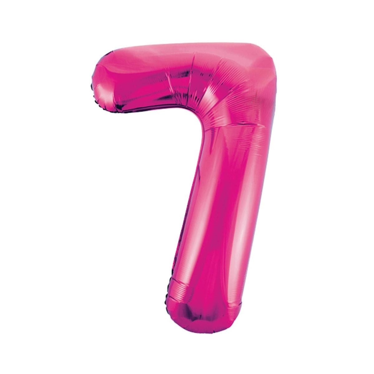 7 Rakam Pembe Folyo Balon 40 cm