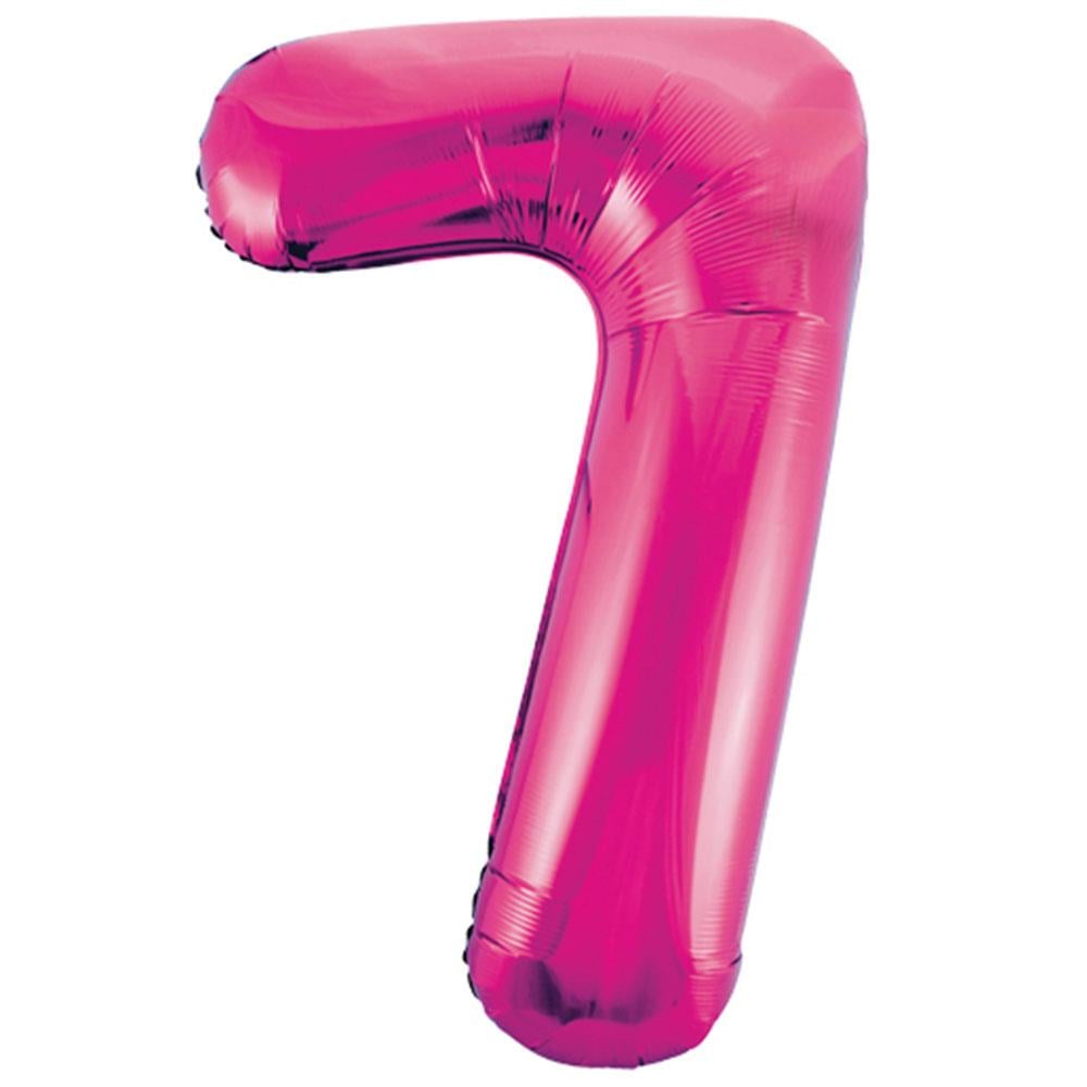 7 Rakam Pembe Folyo Balon 70 cm