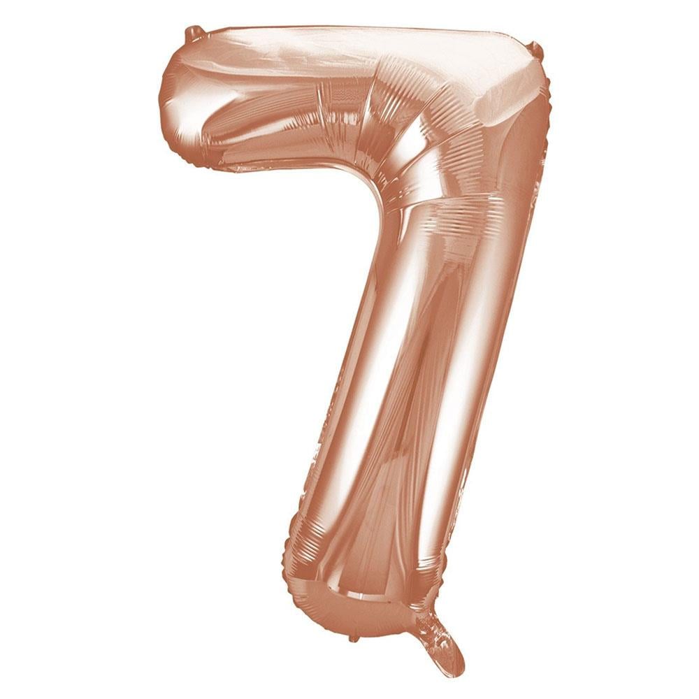 7 Rakam Rose Gold Folyo Balon 100 cm