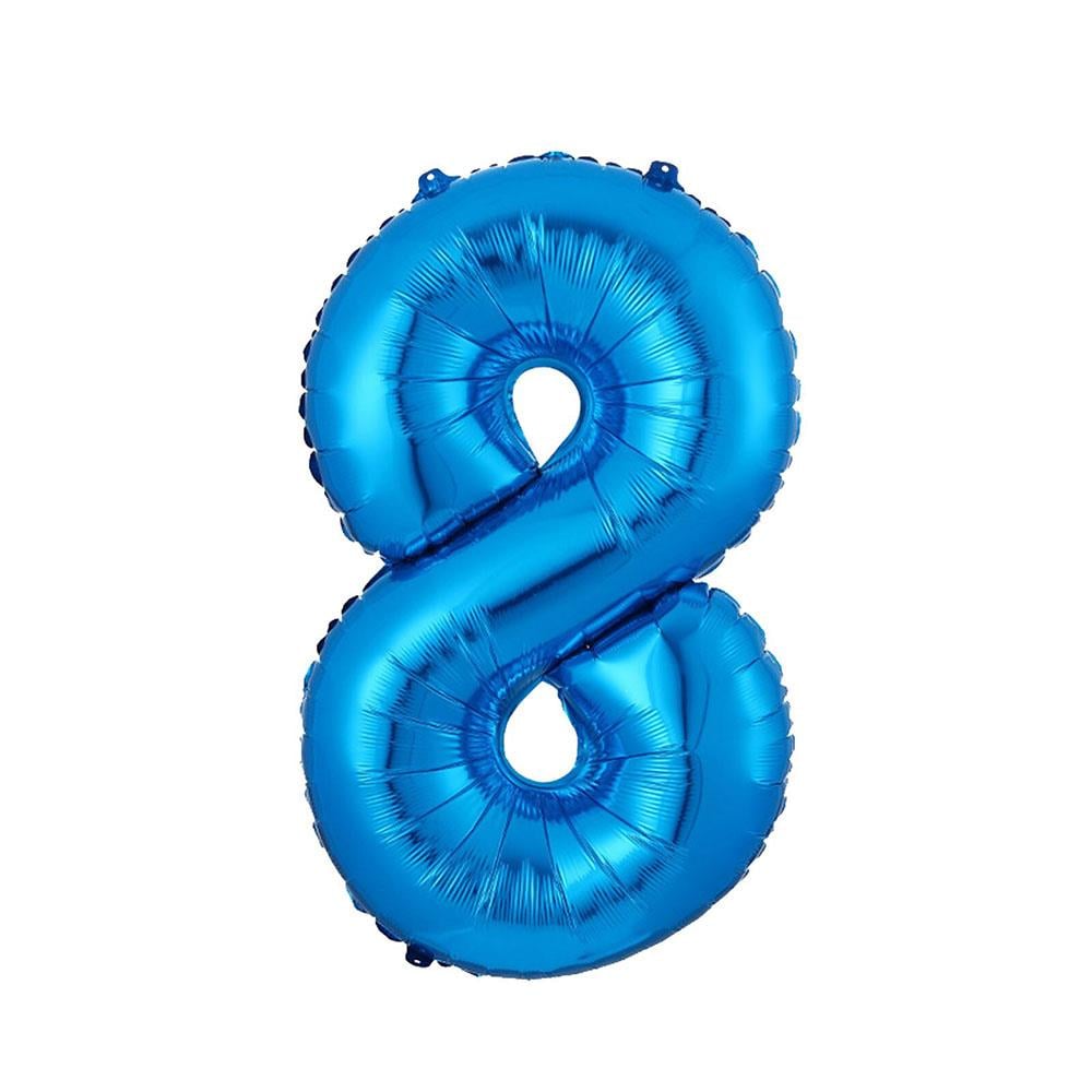 8 Rakam Mavi Folyo Balon 70 cm
