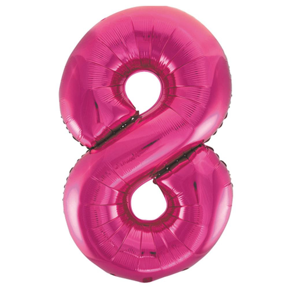 8 Rakam Pembe Folyo Balon 70 cm
