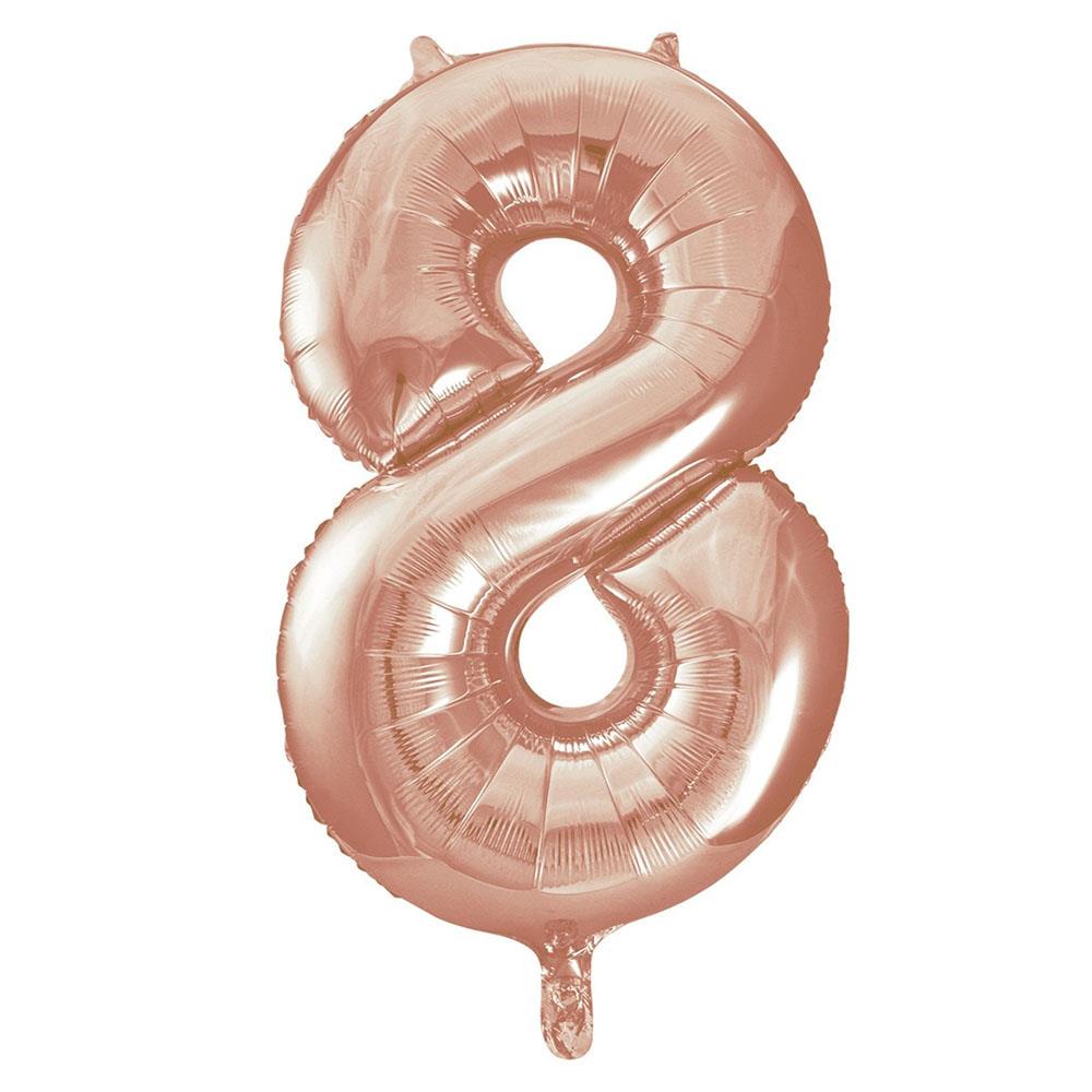 8 Rakam Rose Gold Folyo Balon 100 cm