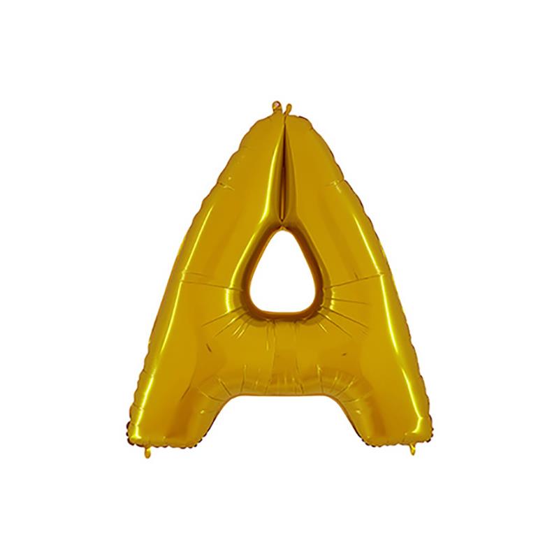 A Harf Altın Folyo Balon 40 cm