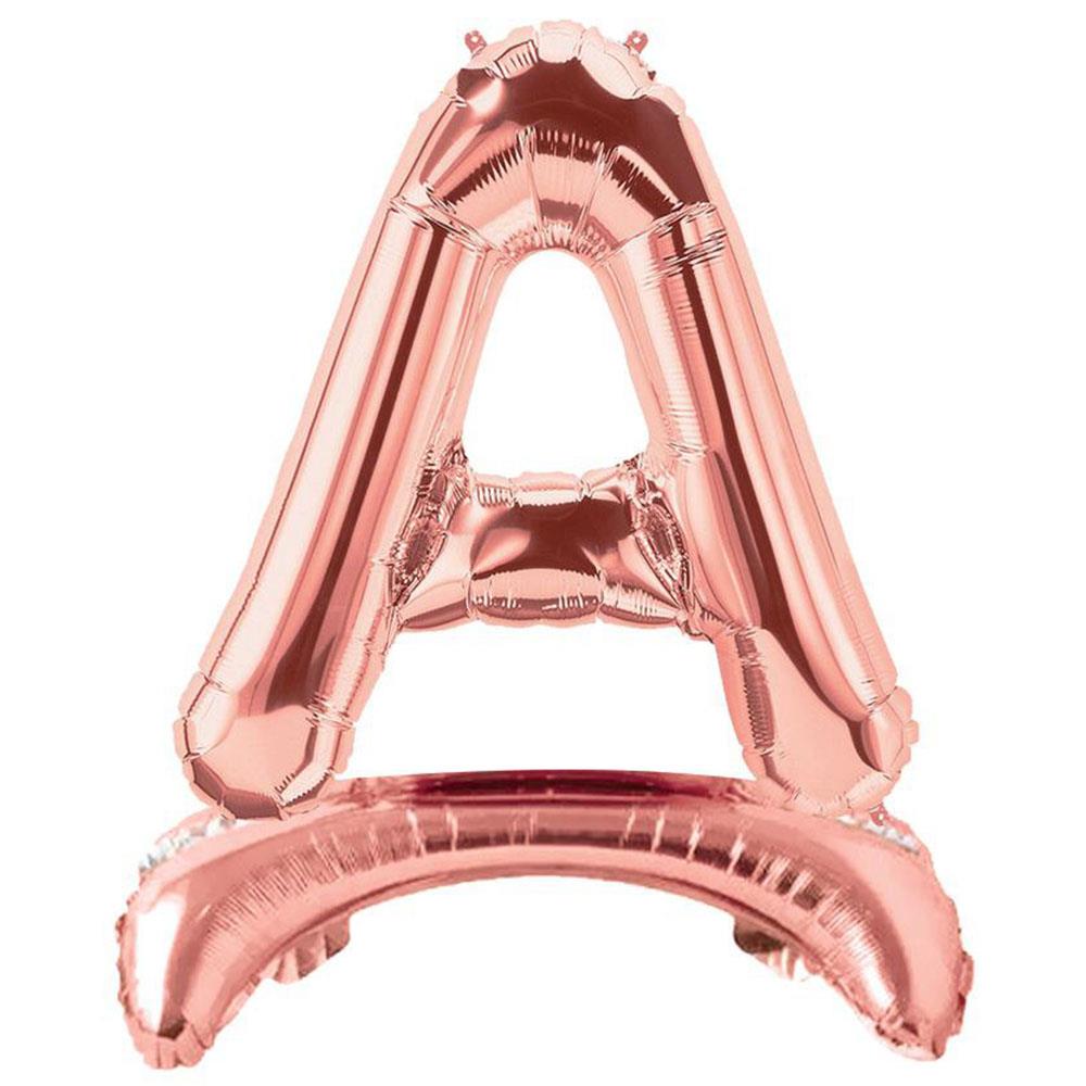 A Harf Ayakta Durabilen Rose Gold Folyo Balon 80 cm