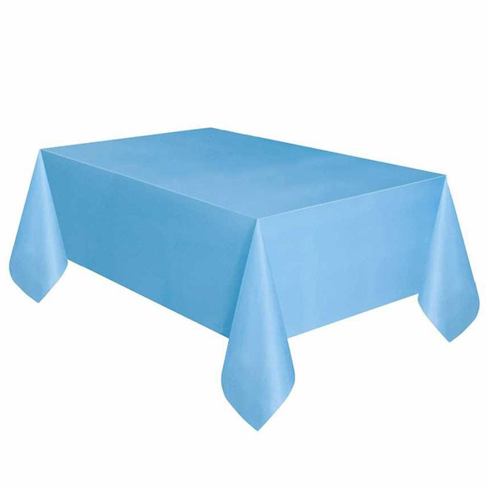 Açık Mavi Plastik Masa Örtüsü 137x270 cm