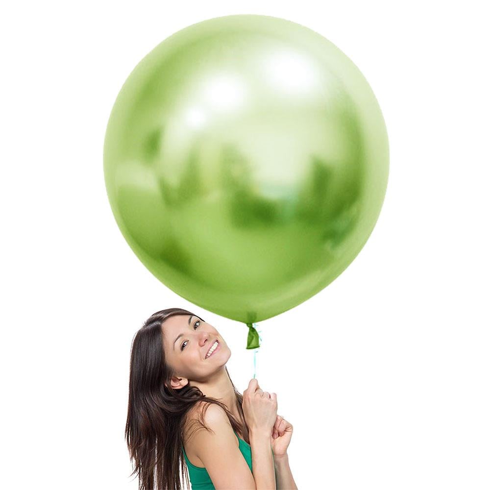 Açık Yeşil Jumbo Krom Lateks  Balon 60 cm