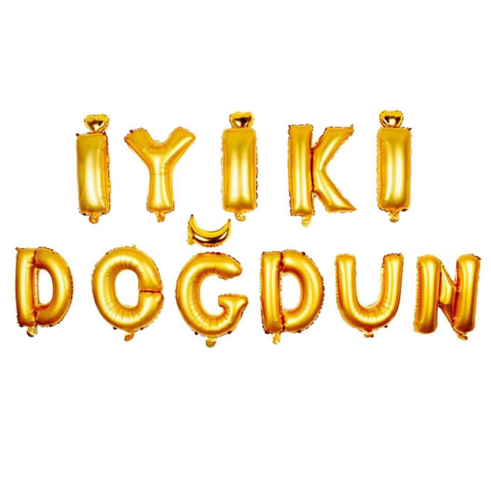 Altın İyi ki Doğdun Folyo Balon Set