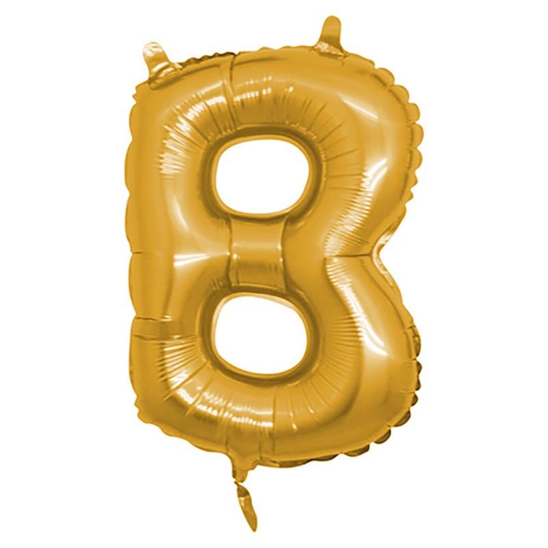 B Harf Altın Folyo Balon 100 cm