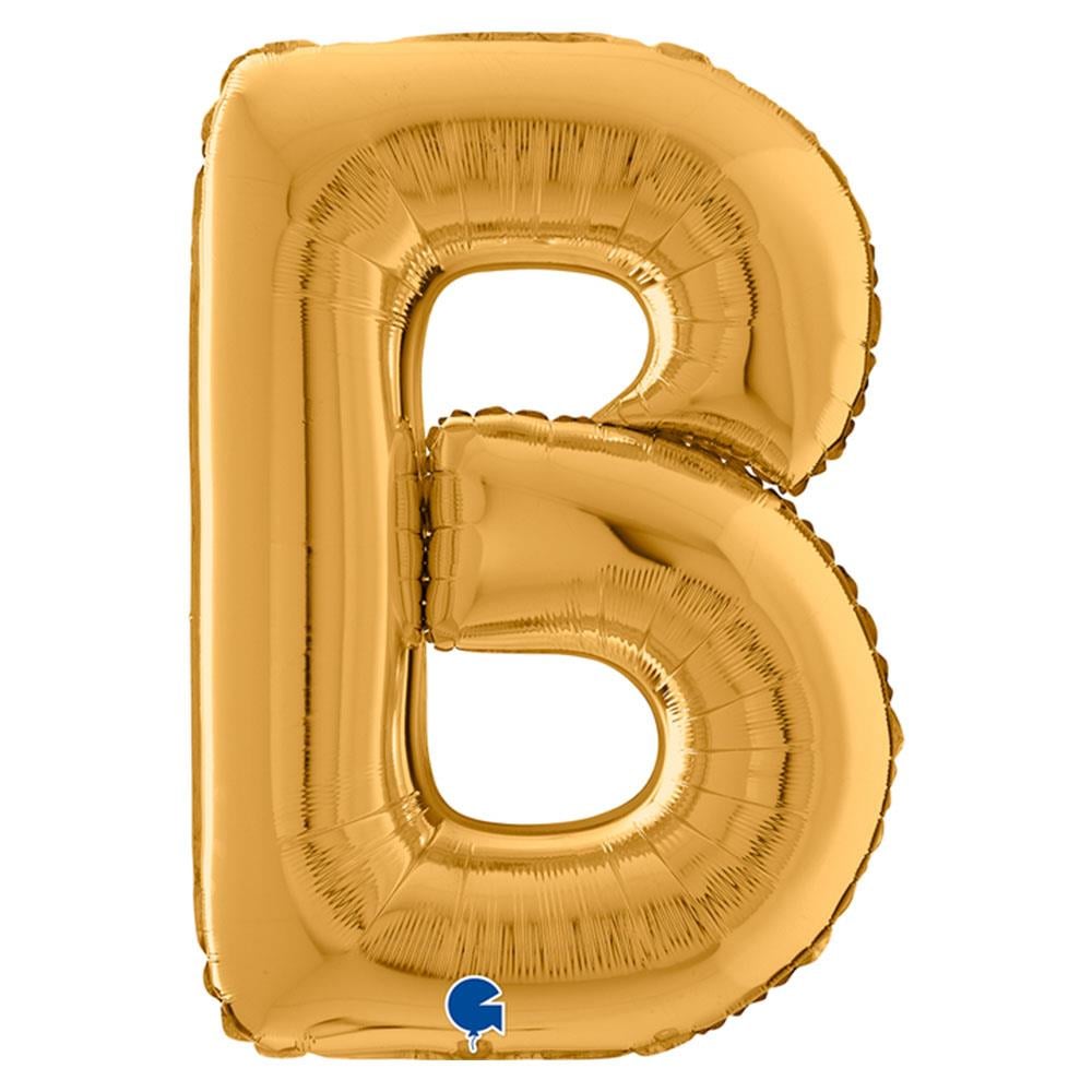 B Harf Grabo Altın Folyo Balon 66 cm