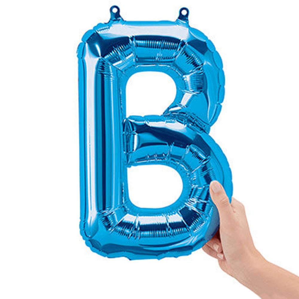 B Harf Mavi Folyo Balon 40 cm