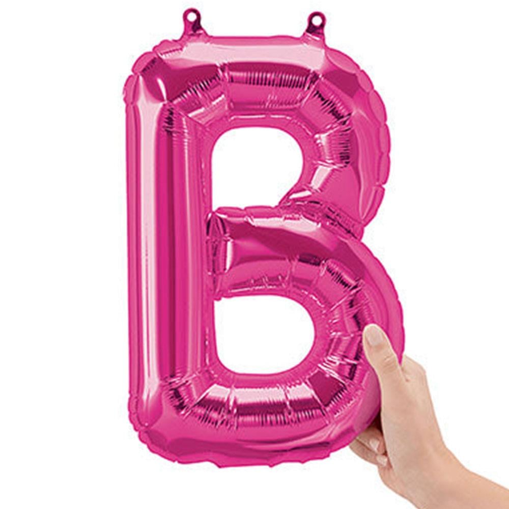 B Harf Pembe Folyo Balon 40 cm