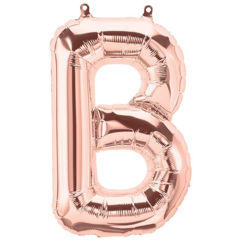B Harf Rose Gold Folyo Balon 70 cm