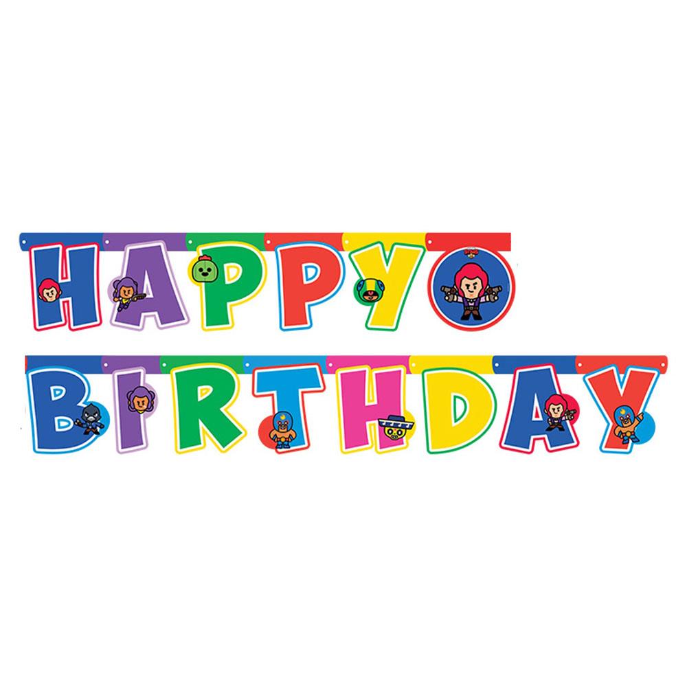 Brawl Stars Happy Birthday Harf Afiş