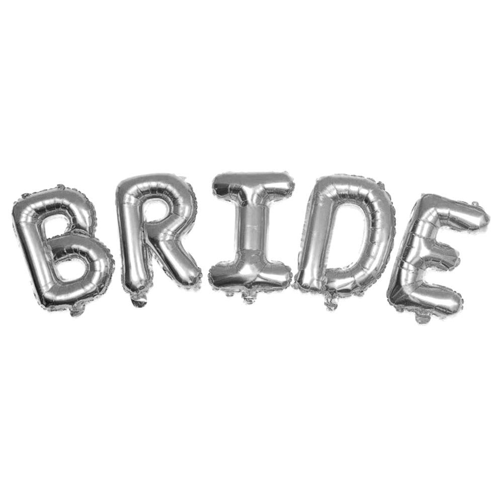 Bride Gümüş Folyo Balon Set
