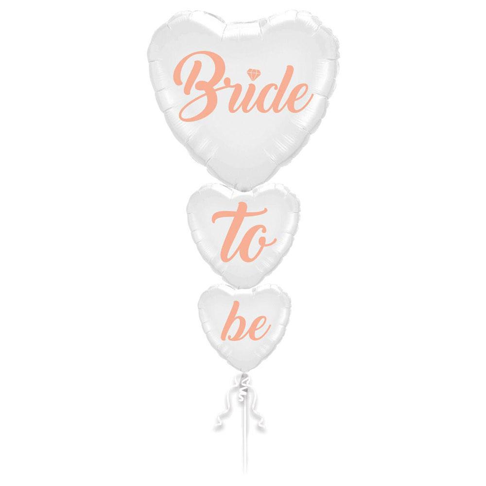 Bride To Be Beyaz Kalp Folyo Balon 100 cm