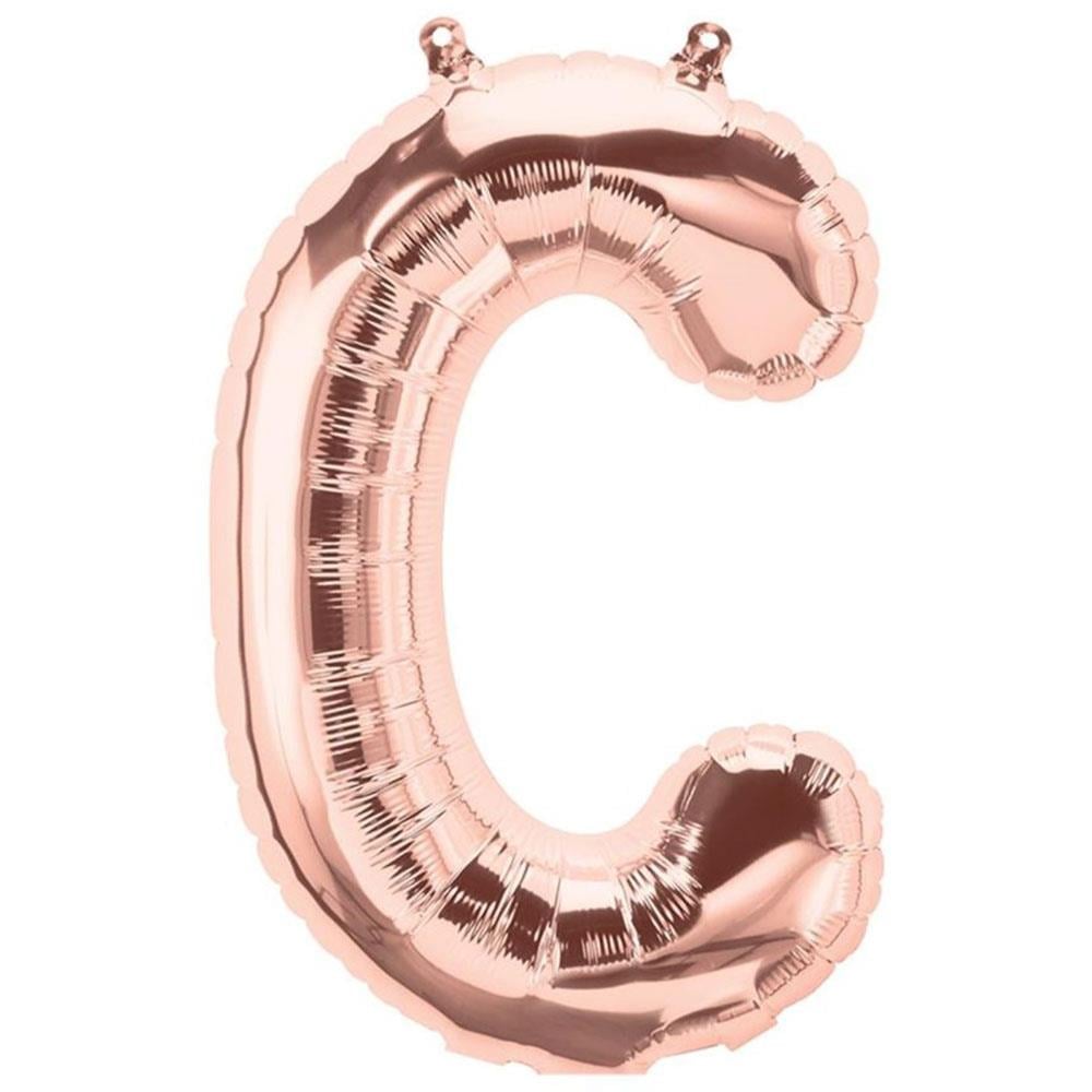 C Harf Rose Gold Folyo Balon 70 cm