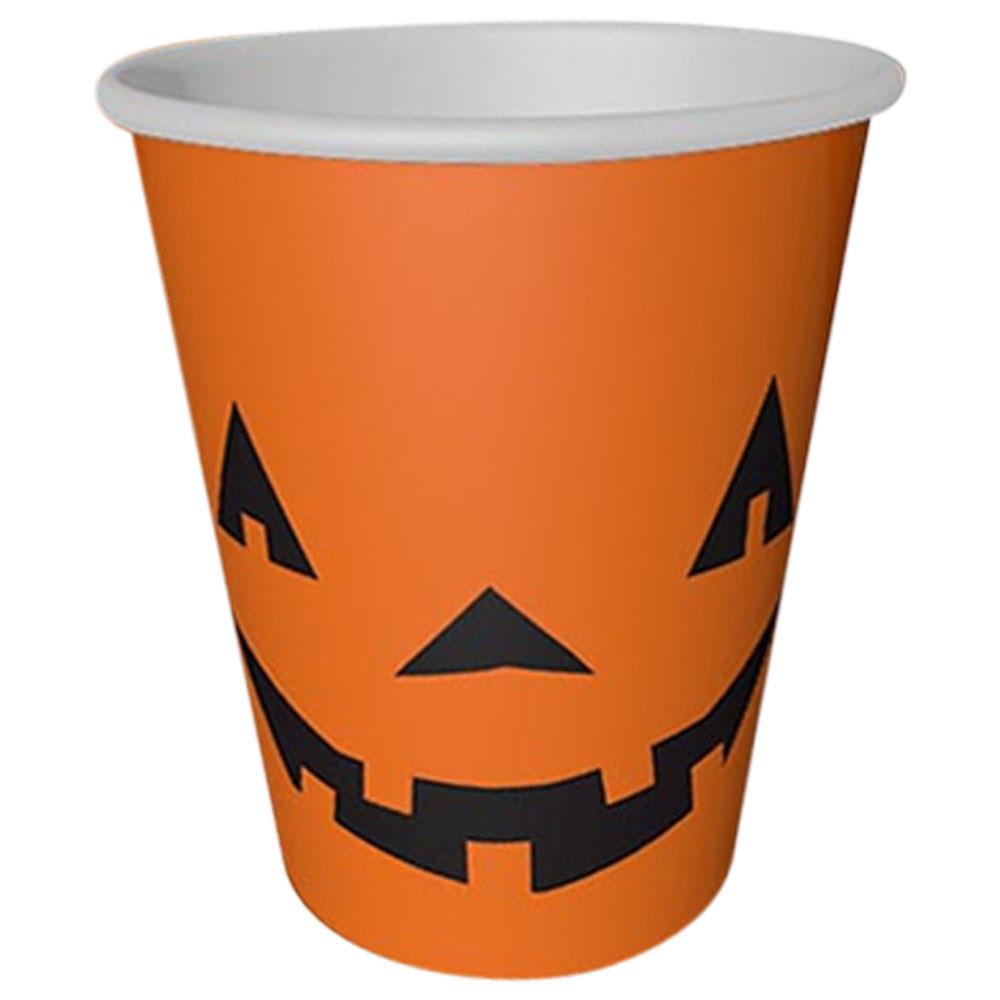 Cadılar Bayramı Balkabağı Karton Bardak 8'li