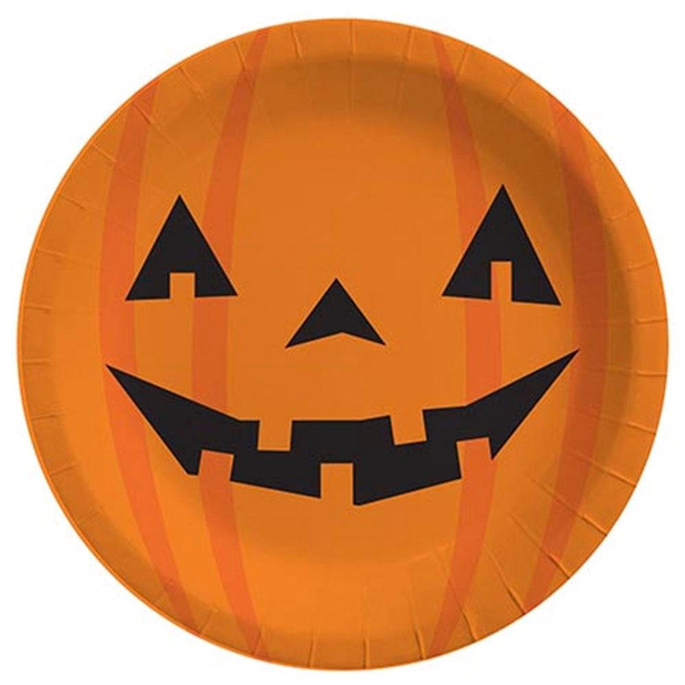 Cadılar Bayramı Balkabağı Karton Tabak 23 cm 8'li