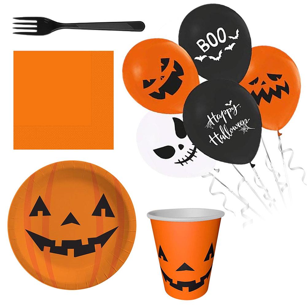 Cadılar Bayramı Balkabağı Sofra Seti 8 Kişilik