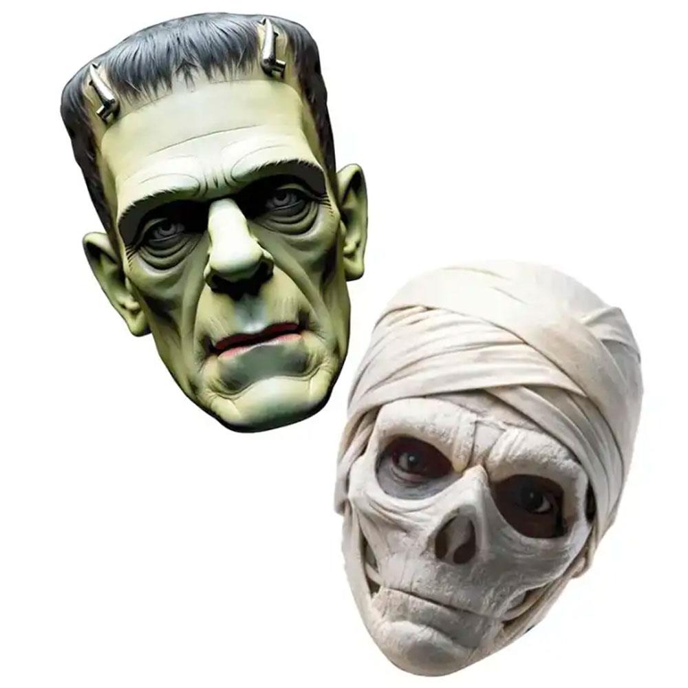 Cadılar Bayramı Frankenstein - Mumya Kağıt Maske 2'li