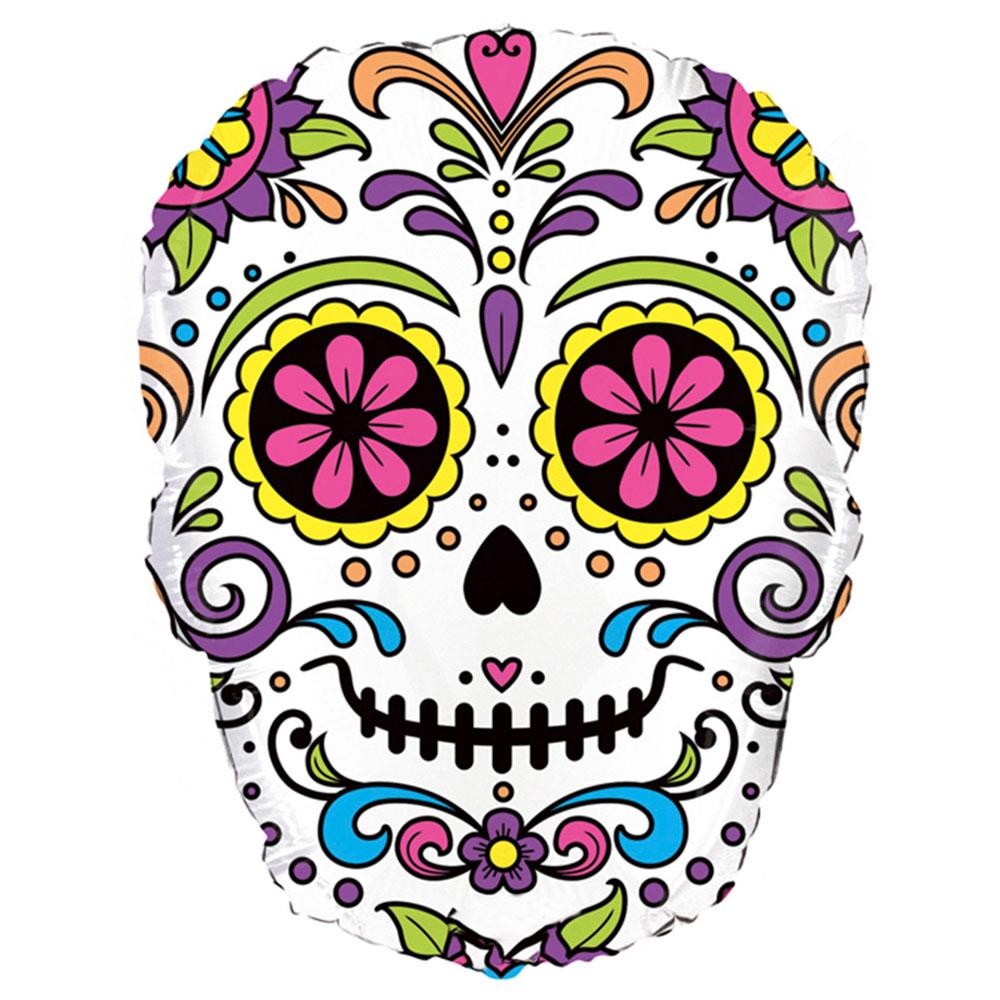 Cadılar Bayramı Mighty Sugar Skull Grabo Folyo Balon 67,5 cm