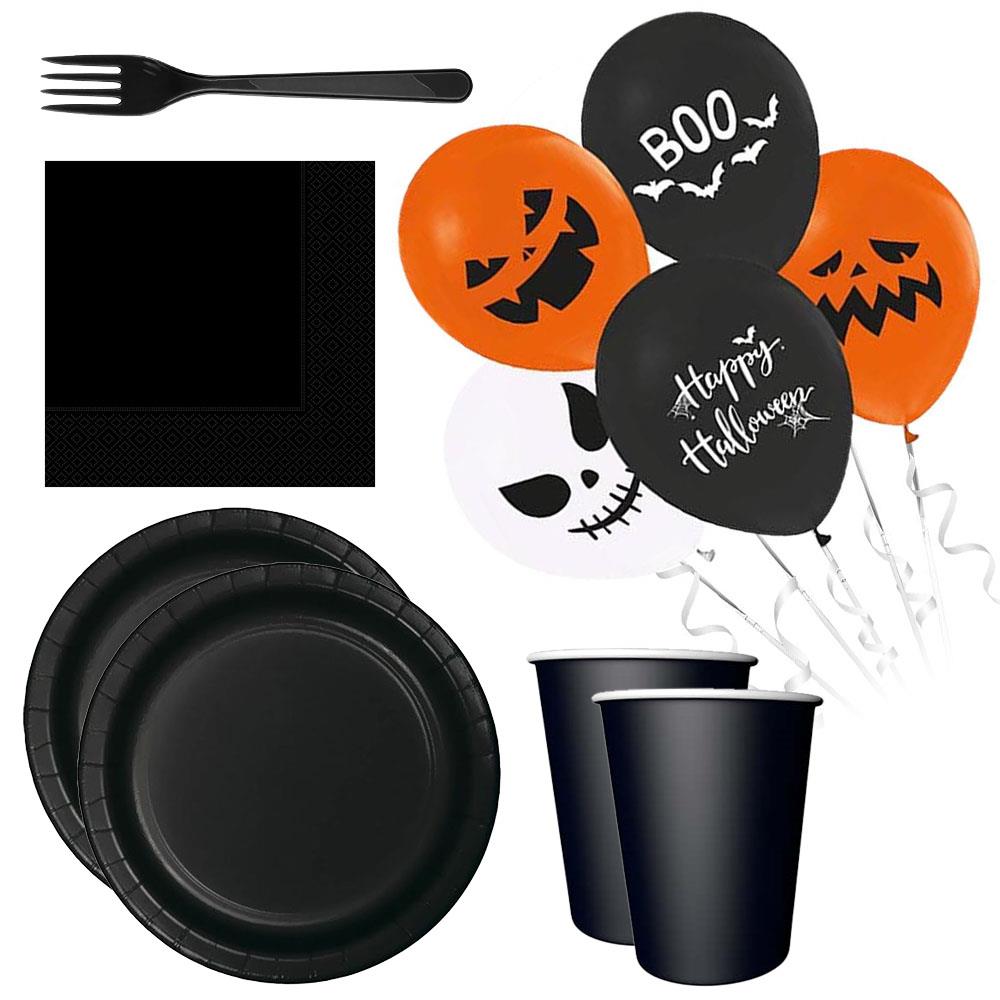 Cadılar Bayramı Siyah Sofra Seti 16 Kişilik