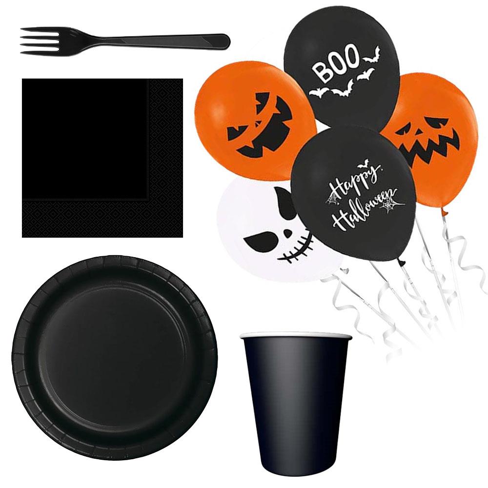 Cadılar Bayramı Siyah Sofra Seti 8 Kişilik