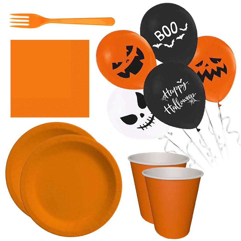 Cadılar Bayramı Turuncu Sofra Seti 16 Kişilik