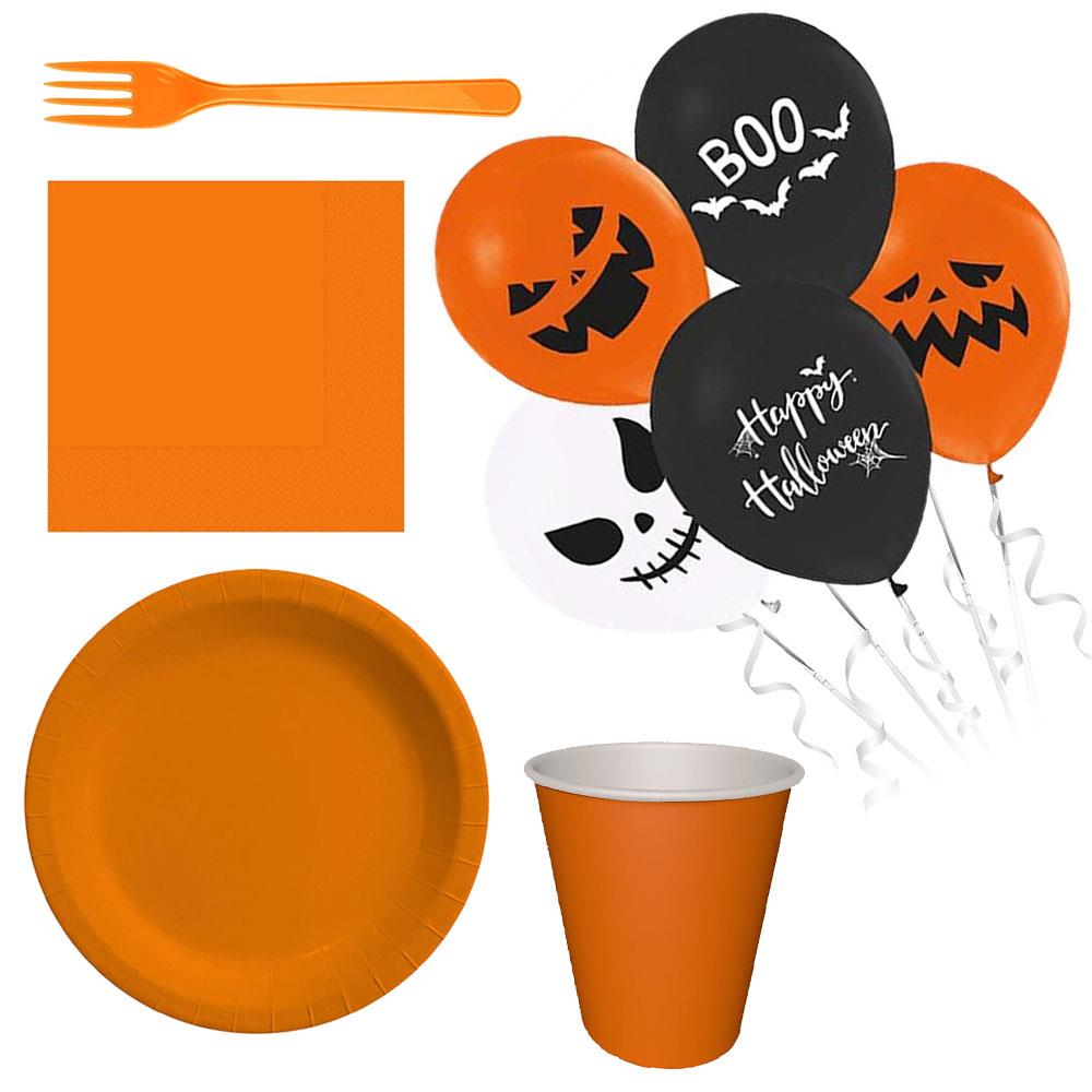 Cadılar Bayramı Turuncu Sofra Seti 8 Kişilik