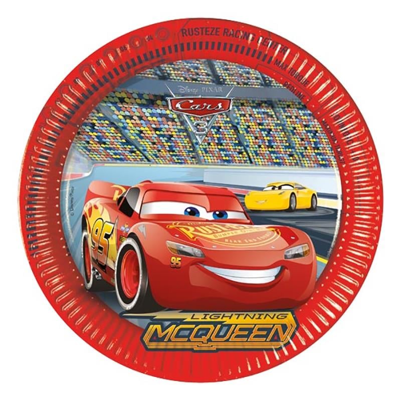 Cars 3 Karton Tabak 23 cm 8'li