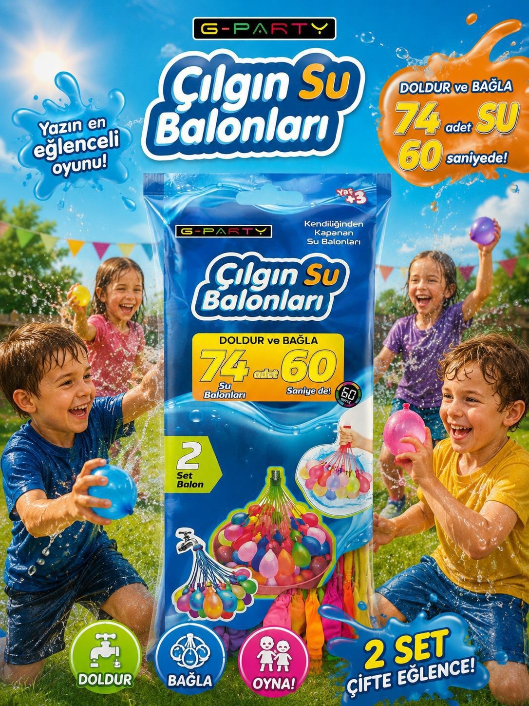 Çılgın Su Balonu Sihiirbazı 74'lü