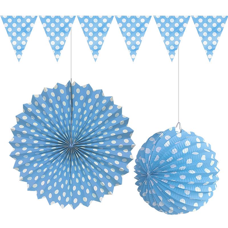 Dekorasyon Süs Seti 3'lü Mavi