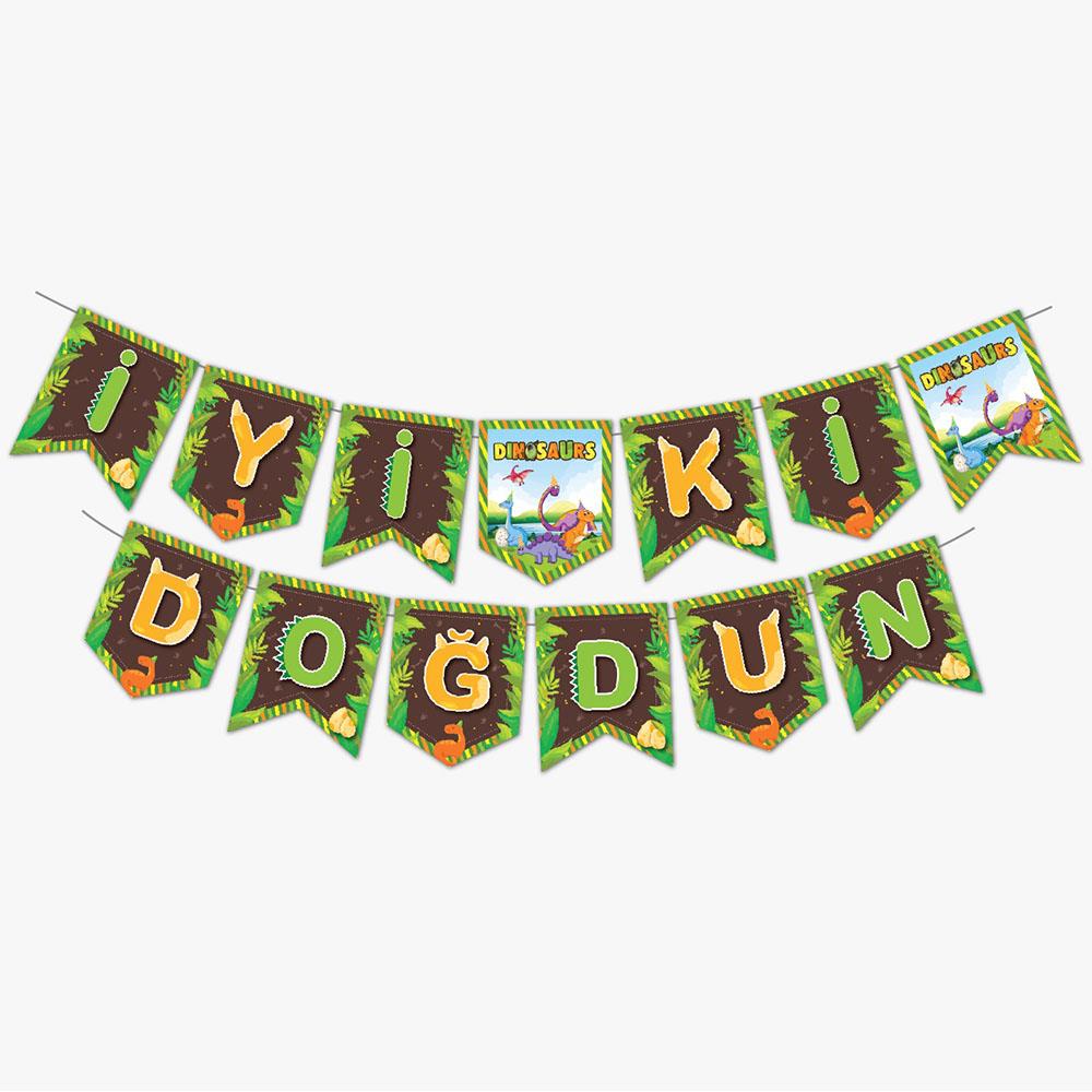 Dinazor Temalı İyi ki Doğdun Harf Afiş