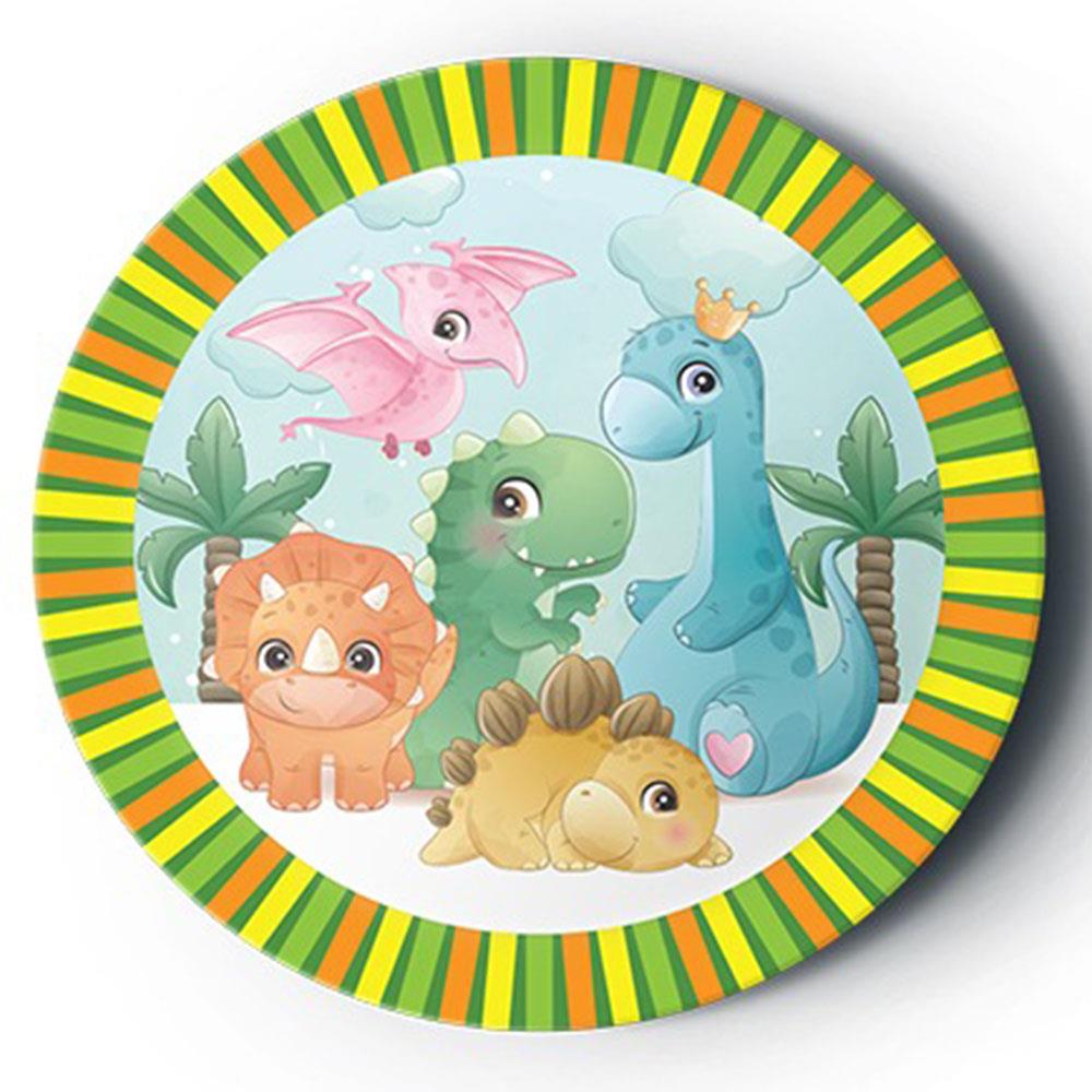Dinazor Temalı Karton Tabak 22 cm 8'li