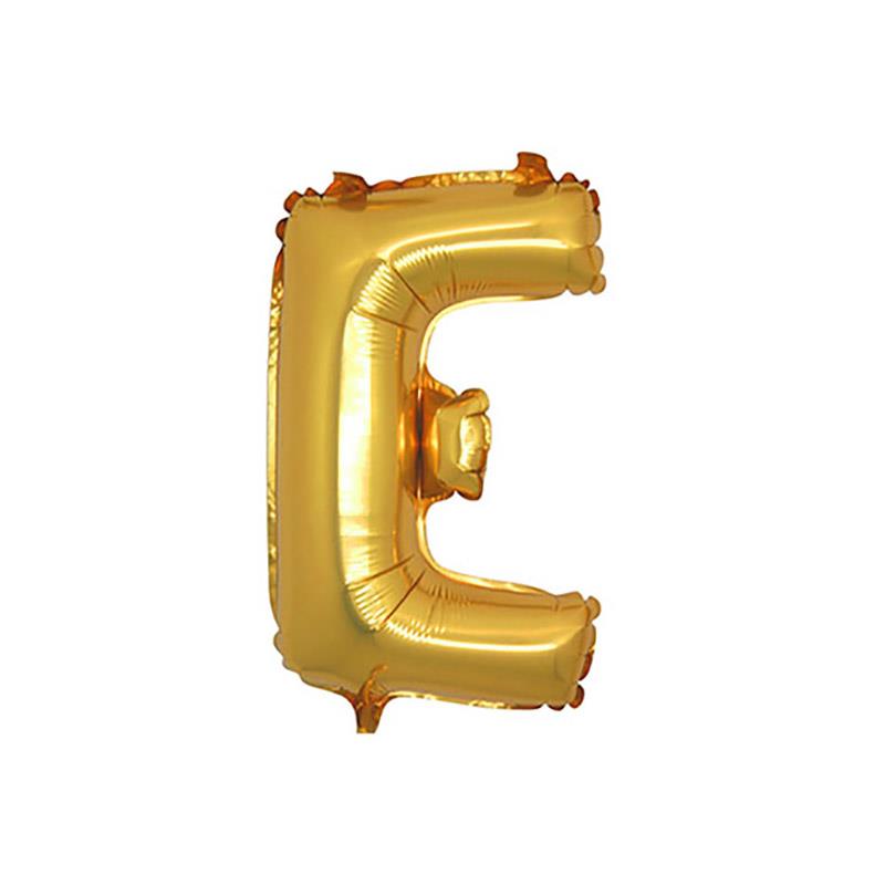 E Harf Altın Folyo Balon 40 cm