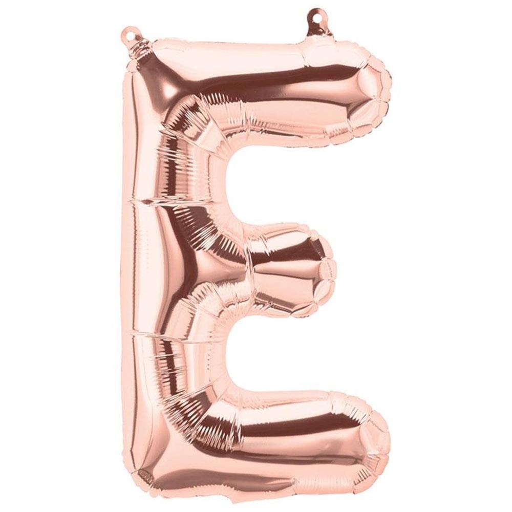 E Harf Rose Gold Folyo Balon 70 cm