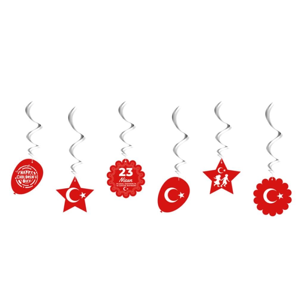 En Güzel Bayram 23 Nisan Sarkıt Süs 6'lı