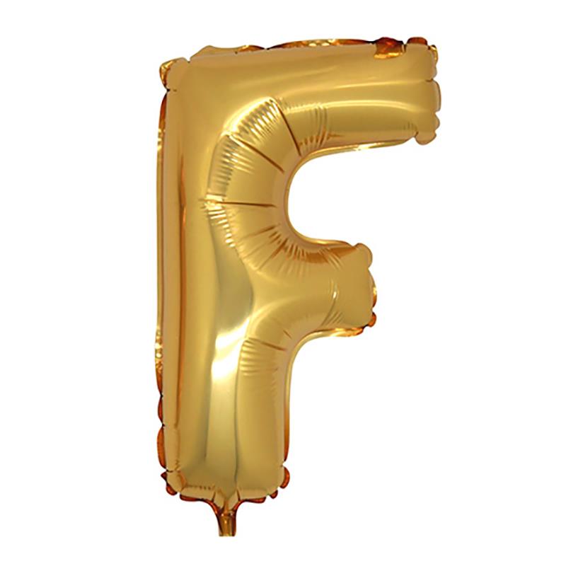 F Harf Altın Folyo Balon 100 cm